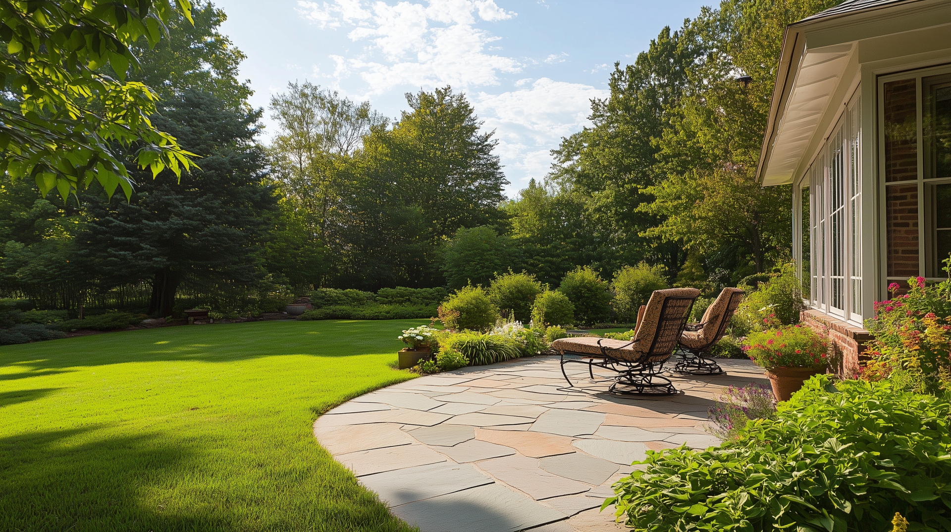 late-summer-backyard aeration and overseeding